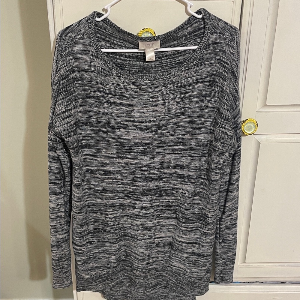 LOFT Charcoal Knit Pullover